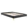 thumbnail image 6 of Platform Bed Frame, Tufted, Rivet Nailhead, Full, Dark Grey Gray, Fabric, Bedroom, Modern Contemporary HB35329, 6 of 15