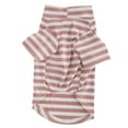 thumbnail image 4 of Camisa a rayas de algodón para mascotas, camisetas transpirables para perros, cerditos y gatos, ropa suave para cachorros, rayas rosas y blancas M, 4 of 5