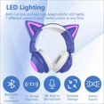 thumbnail image 3 of Auriculares inalámbricos e inalámbricos con cable para niños, orejas de gato E-Greetshopping, 3 of 9