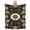 Brown, variant on Daisy Blanket Intricate Central Floral Mandala With Daisy And Leaf Repeating Border Dark Green Background Soft Fleece Coverlet 50x40