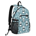 thumbnail image 2 of JIALIOU 14" Laptop Backpack Waterproof Airline Approved Stylish Casual Daypack for Travel Business College Work, Pandas Sitting and Leaf, 2 of 8