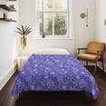 thumbnail image 4 of Purple Floral Tapestry for Bedroom Wall Hanging Tapestry, Spring Abstract Art Flower Botanical Ceiling Backdrop Tapestries Poster Blanket Wall Decor for Teens Room Living Room Dorm 51" x 59", 4 of 8