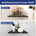 thumbnail image 5 of Corner Shower Shelves, 12" Matte Black 304 Stainless Steel Recessed Shelf for Bathroom, Grout in Shelf for Tiled Wall, 2 Pack Large Size, No Drilling Needed, 5 of 13