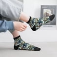 thumbnail image 2 of Fuzoiu Hawaiian Style Print Adult Socks, Crew Moisture-wicking Socks, Unisex Cushion Crew Socks,Casual Sports Ankle Socks, 2 of 7