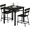 Black, variant on MOOSENG 3 Piece Dining Table Set | 30" Brown Kitchen Table with 2 Upholstered Chairs | Wood Breakfast Nook Table&Chairs Set of 2 | for Dining&Living Room, Apartment