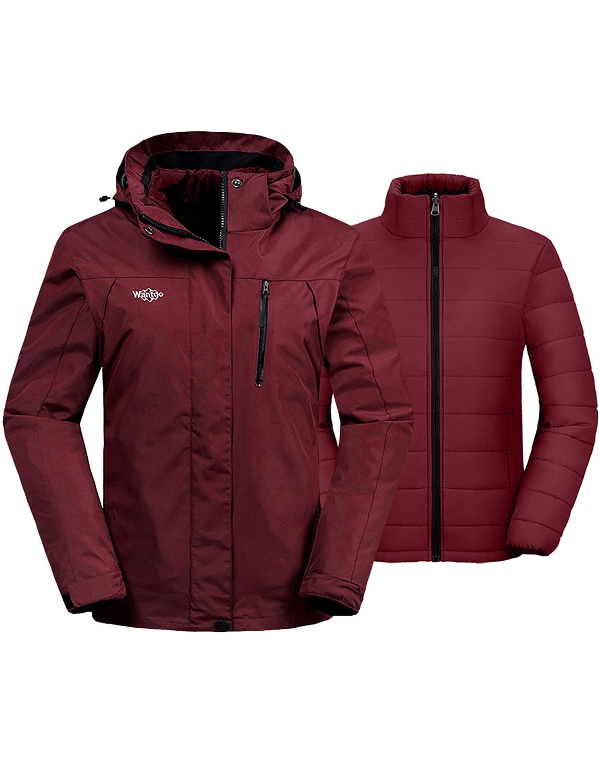 Wantdo Womens Winter Waterproof Ski Jacket Mountain Snow Windproof Rain Coat 