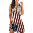 thumbnail image 2 of Up to 65 off!Lolmot Sundresses for Women Sexy Hollow Out Tank Dress Beach Cover Up 4th of July Summer Casual Sleeveless Mini Dress American Flag Dresses, 2 of 5