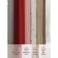 thumbnail image 6 of Red Pink Sheer Curtains 96 Inch Length 2 Panels Set, Farmhouse Wood Grain Vintage Brown Striped Voile Window Treatment Semi Sheer Long Curtains Drapes for Bedroom/Living Room/Kitchen 52"x96"x2, 6 of 7