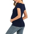 thumbnail image 6 of Fengyings Clearance Women's Maternity Nursing Tops Short Sleeve V Neck Breastfeeding Tee Shirts Pregnancy Tops, 6 of 7