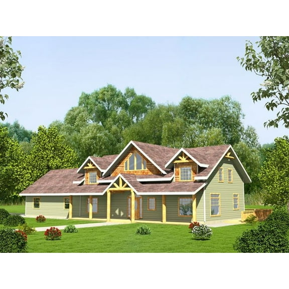 001-3544: Northwest 4 Bed, 4 Bath Luxury Home Plan, 2979 Sq Ft: Full Blueprints with License to Build by Home Plan Marketplace - Lesuto