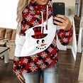 thumbnail image 1 of Pntutb moda mujer cuello redondo manga larga otoño camiseta Navidad impresión blusa con capucha tops PNTUTB Pntutb-4926, 1 of 4