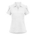 thumbnail image 6 of GUACER Quarter Zip Polo Shirts for Women Short Sleeve Heathered Golf Tennis Tops Casual Activewear Work Blouses, 6 of 7