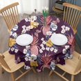 thumbnail image 2 of Pineapple Fruit Round Table Cloth,Wrinkle Resistant Table Cover with Polyester,Waterproof Reusable Tableclothes for Kitchen Picnic Party (Round,60x60inch), 2 of 6