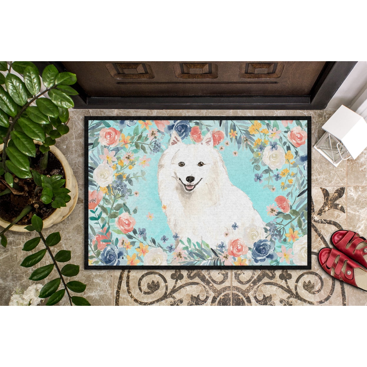 Japanese Spitz Door Mat