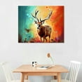 thumbnail image 2 of Nawypu  Deer Canvas Print Art Wall Decor Painting Farmhouse Landscape Wall Pictures Country Wildlife Artwork for Living Room Bedroom Bathroom Home Decoration-No frame, 2 of 4