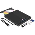 thumbnail image 1 of USB 3.0 and Type-C External DVD/CD-ROM Reader and Burner with SD/TF Card and USB Reader, CD-RW VCD for Windows 7/8/10/Vista/XP/Mac OS, Laptop, Desktop, 1 of 5