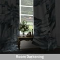 thumbnail image 4 of Lfeey Palm Leaf Tropical Green Blackout Curtains, Natural Print Privacy Protection Grommet Curtains, 52x96 Inches, 2 Panels, 4 of 6