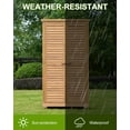 thumbnail image 6 of Outdoor Wooden Storage Cabinet Garden Shed Outside Wood Tool Organizer Removable 3-Tier Shelving, 6 of 6