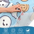 thumbnail image 4 of Yayeee Kitchen Valance Rod Pocket 54" x 18" Living Room Window Curtain, Blue Halloween Ghosts, 4 of 6