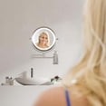 thumbnail image 2 of Znerfarg Rechargeable Wall-Mounted Makeup Mirror with 3 Color Led Light,1x/10x, 2 of 8