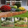 thumbnail image 6 of Flexible Corrugated Metal Garden Edging – 6" x 50Ft Galvanized Steel edge, Rustproof & Durable Landscape Trim, Easy DIY Install, Decorative for Flower Beds, Lawns, Walkways, Tree Surrounds Rust Color, 6 of 8