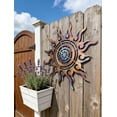 thumbnail image 4 of Colorful Sun Metal Wall Art, Outdoor Garden Decorative Wall Decor, MHS01, 4 of 9