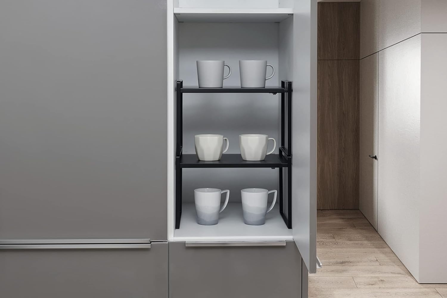 DIY.STORE Expandable Under Sink Cabinet Organizer, Black