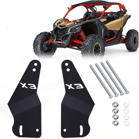VPZMT 50'' LED Light Bar Mounting Brackets Compatible with Can-am Maverick X3 Upper Roof Windshield Stock Roll Cage 2017-2024 Models (Can-a