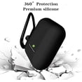 thumbnail image 3 of For Airpods Case Compatible With Airpods 1 & 2 Front-Led Visible Case Cover Skin With Carabiner Scratch-Resistant Case-Black, 3 of 6