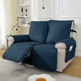 thumbnail image 5 of Lavish Cover 100% Waterproof Recliner Loveseat Cover, 2 Pieces Non-Slip Recliner Couch Slipcovers, Washable Furniture Protector with Pockets & Elastic Straps for Kids Pets, 2 Seaters, Berlin Blue, 5 of 10