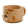 thumbnail image 1 of Advancent Tazas apilables para gatos, gatos, tazas para gatos, adorables con gatos juguetones, tazas, tazas lindas, tazas para amantes del café, Teteras Caqui 300ML, 1 of 6
