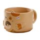 thumbnail image 1 of Billuyoard Juego de 4 tazas apilables para amantes, amantes, adorables ilustraciones de tazas, gato, lindo gato, tazas apilables, juego de bebidas Teteras Caqui 300ML, 1 of 6
