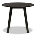 thumbnail image 3 of Baxton Studio Ela Modern and Contemporary Dark Brown Finished 35-Inch-Wide Round Wood Dining Table, 3 of 7