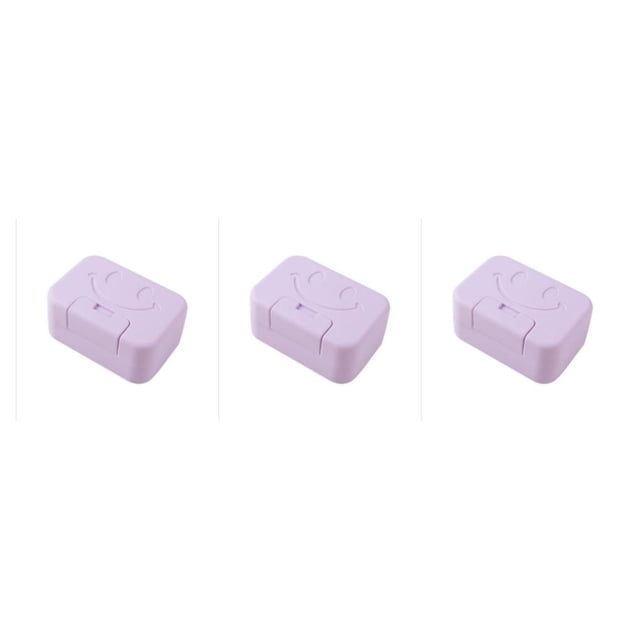 Cateissary Caja de jabón de viaje Estuche Soporte para baño Accesorio para platos Type3 NO3