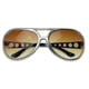 thumbnail image 1 of u200bElvis TCB Aviator Sunglasses - Retro Large Frame UV400 Protection Pilot Style Unisex Rock Tribute Shadesu200b, 1 of 1