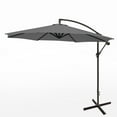 thumbnail image 3 of WestinTrends Julia 10 Ft Cantilever Umbrella Outdoor Patio Shade Market Hanging Offset Umbrella with Infinite Tilt and Easy Open Crank Lift, Gray, 3 of 15