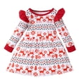 thumbnail image 1 of Mercatoo Robes de Noël pour Bébés Filles, Chemises de Nuit, Robe Princesse à Manches Longues avec Volants et Rennes, Robe de Vacances Décontractée, 1 of 8