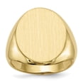 thumbnail image 1 of 14k Yellow Gold 20.0x16.5mm Mens Signet Ring Man   For Dad Mens  For Him, 1 of 9