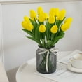 thumbnail image 2 of Mightlink Artificial Tulip Not Wither Realistic Vivid Fresh Keeping Plastic Flower Arrangement Simulation Tulip Home Decoration, 2 of 7