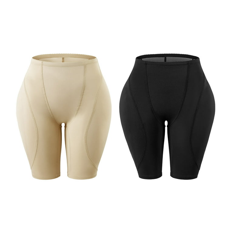 ZUARFY Women Plus Size Hip Booty Lifter Shapewear Butt Enhancer Underwear High  Waist Tummy Control Panties Shorts Thigh Slimmer with Pads 