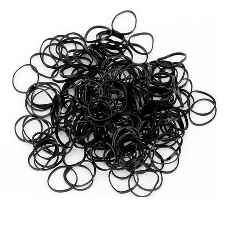 Girls Rubber Bands,150Pcs Mini Black Elastic Hair Bands Small