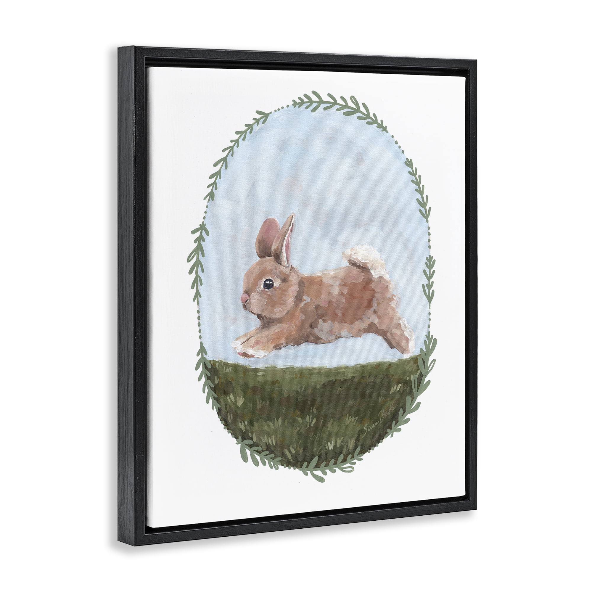 Stupell Industries The Goodness of Spring Black Framed Floater Canvas Wall Art, design by Sara Baker