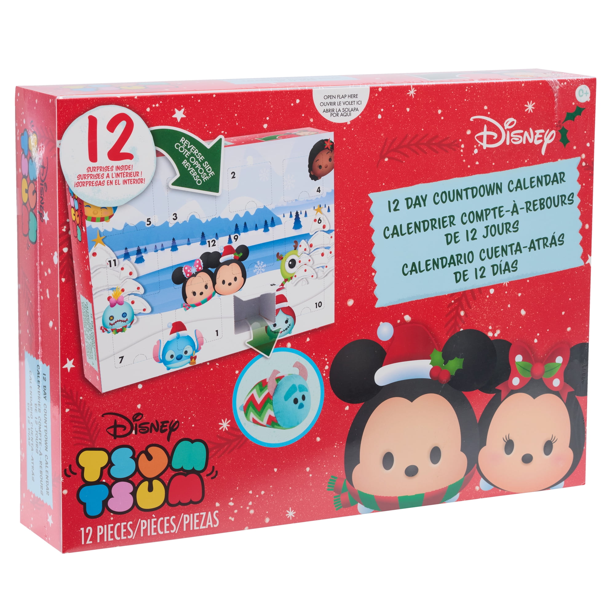 Disney Tsum Tsum Advent Calendar, Collectible Holiday 3 inch Plush, for Kids Ages 5 and up