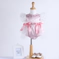 thumbnail image 3 of Toimothcn Baby Girls Romper Jumpsuits Ruffled Sleeve Casual Floral Jacquard Mesh Tulle Romper Soft Loose Breathable Jumpsuits 3-4 Years, 3 of 9