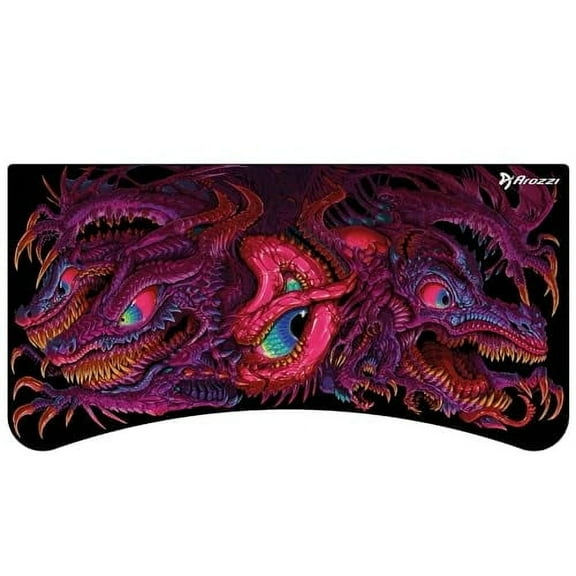 Arozzi Arena Gaming Desk Mat, Full Surface Custom Desk Pad, Interchangeable, Water Resistant & Washable Computer Desk Mouse Pad with Stitched Edges (D045)