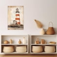 thumbnail image 4 of ZHONGYUTONG Farmhouse Canvas Wall Art Rustic Lighthouse Pictures Print Country Red White Tower Painting for Home Decor Framed (12.00" x 18.00"), 4 of 5