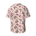 thumbnail image 2 of Haiem Beautiful Butterflies and Hearts Men's Casual Shirts Short Sleeve Button Down Shirts Fashion Textured Summer Beach Shirt-X-Large, 2 of 7