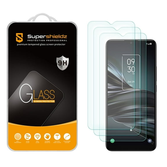 (3 Pack) Supershieldz Designed for Alcatel TCL A4X 5G / TCL 20 XE Tempered Glass Screen Protector, Anti Scratch, Bubble Free