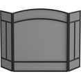 thumbnail image 3 of Fireplace Screen 3 Panel Wrought Iron 48"(L) x 29"(H) Spark Guard Cover(Black), 3 of 9