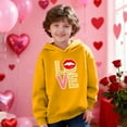thumbnail image 2 of RXMEKW Heart Print Full-Zip Hooded Sweatshirt for Boys And Girls In Medium And Large With Pockets, 2 of 8